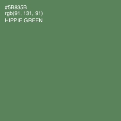 #5B835B - Hippie Green Color Image